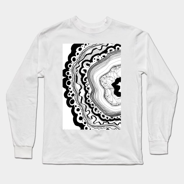 Line Geode Long Sleeve T-Shirt by Art of V. Cook